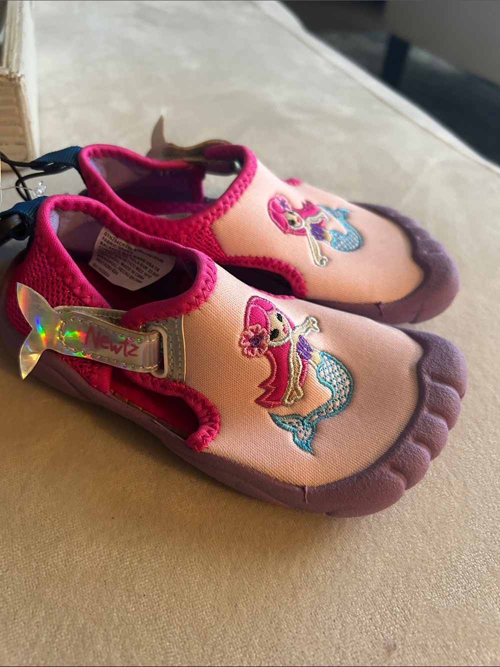 Kids' Pink & Purple Mermaid Water Shoes
